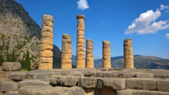Tempel des Apollon in Delphi, Griechenland
